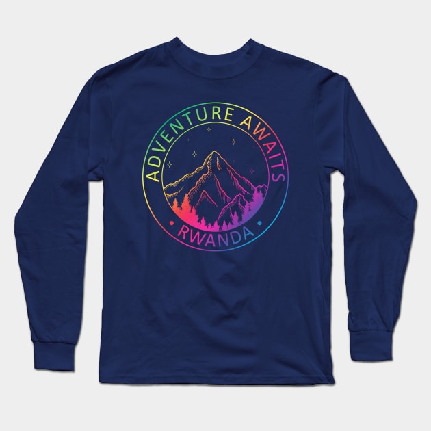 Kigali, Muhanga, Gisenyi, Rwanda - Adventure Awaits Long Sleeve T-Shirt by ShopBuzz